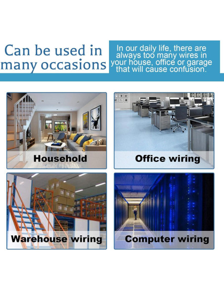 Kit 120 Clips de Cable Nylon Negro Glarks Tipo R 10mm con Tornillos