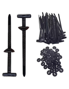 100 Hebillas de Brida de Nylon Genérico para Auto 9cm