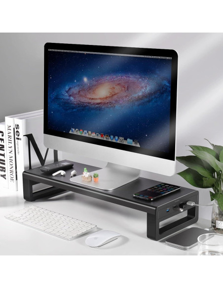 Soporte para Monitor Vaydeer con Hub USB 3.0 - Hasta 27"