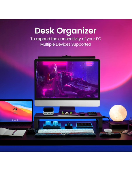 Soporte para Monitor Vaydeer con Hub USB 3.0 - Hasta 27"