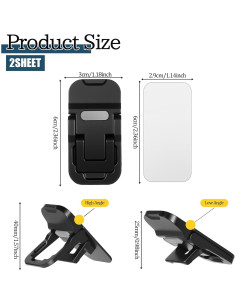 Soporte de Teclado Plegable EupHHonycs 2 Pcs Negro Ajustable 2