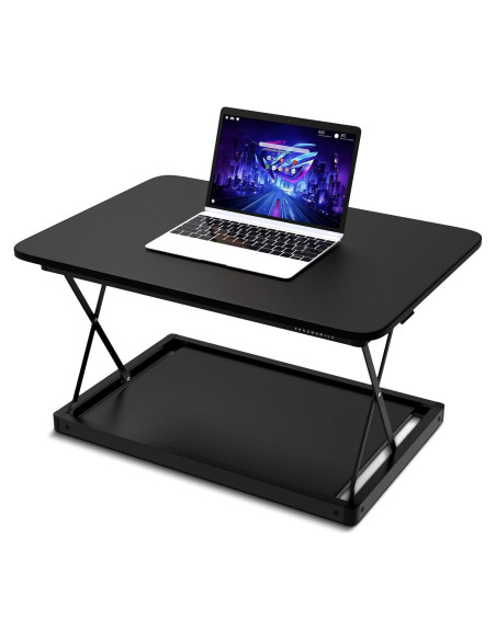 Convertidor de Escritorio Elevable Uncaged Ergonomics Negro 69.85x49.53 cm