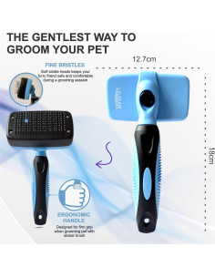 Cepillo Autolimpiante LILISAM para Perros y Gatos - Azul 2