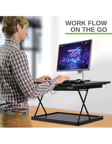 Convertidor de Escritorio Elevable Uncaged Ergonomics Negro 69.85x49.53 cm