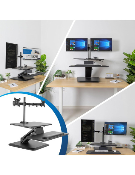 Elevador de Escritorio de Pie Mount-It! Ajustable Doble Monitor
