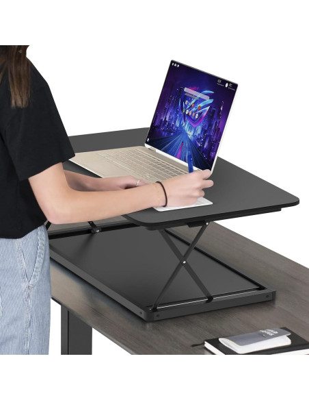 Convertidor de Escritorio Elevable Uncaged Ergonomics Negro 69.85x49.53 cm