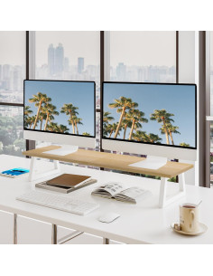 Soporte Doble para Monitor TEAMIX 31.5" Madera y Acero 2