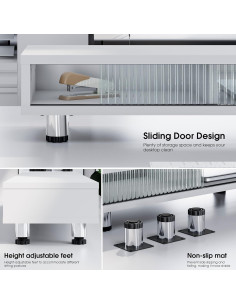 Soporte Doble para Monitor Fenge 108 cm con Cajón y 2 Niveles 2