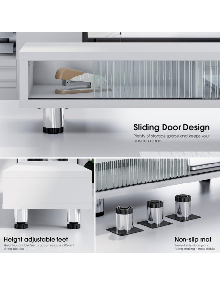 Soporte Doble para Monitor Fenge 108 cm con Cajón y 2 Niveles
