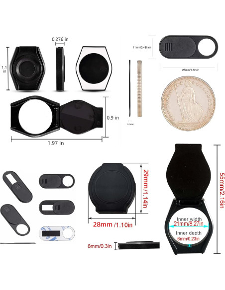 6 Cubiertas de Lente de Webcam ThtRht - Privacidad y Seguridad