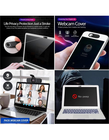 6 Cubiertas de Lente de Webcam ThtRht - Privacidad y Seguridad