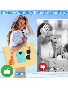 Ganchos de Inserción AIERSA para Bogg Bag - Rojo, 2 Piezas 2