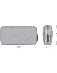 Bolsa de Transporte Suave ERCRYSTO Grande-Gris 22.5x11 cm 2