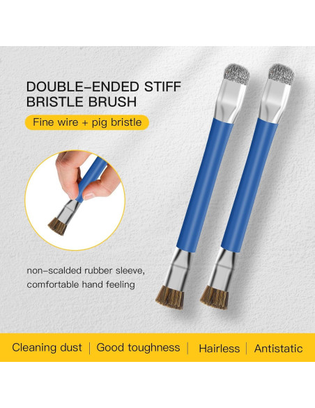 2 Cepillos de Limpieza ESD GTHUNDER para Placas Base - Azul