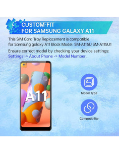 Bandeja para tarjeta SIM Samsung Galaxy A11 + herramienta 2