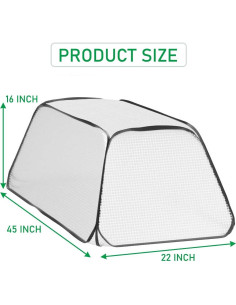 Cubierta de Plantas Hkvoxim 114.3x54.9x40.6 cm PVC 2