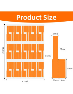 540 Etiquetas de Cable AZUREAL Multicolor Impermeables 2