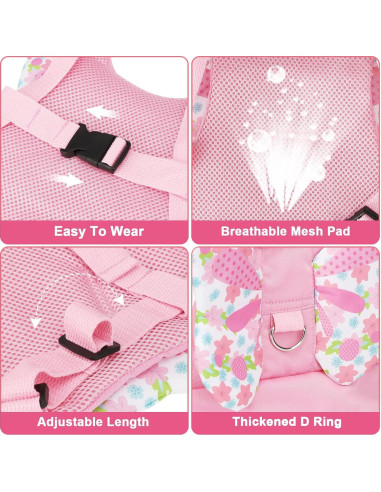 Arnés Antipérdida para Niños Accmor Rosa 3 en 1 Ajustable