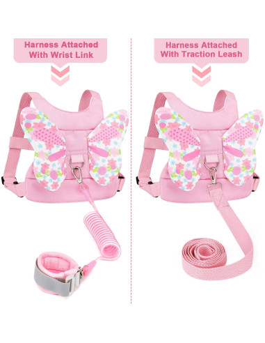 Arnés Antipérdida para Niños Accmor Rosa 3 en 1 Ajustable