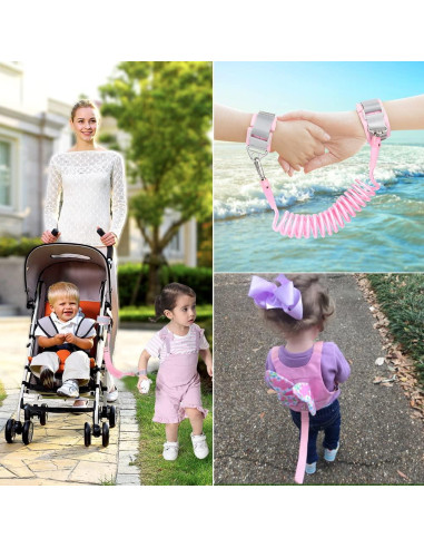 Arnés Antipérdida para Niños Accmor Rosa 3 en 1 Ajustable