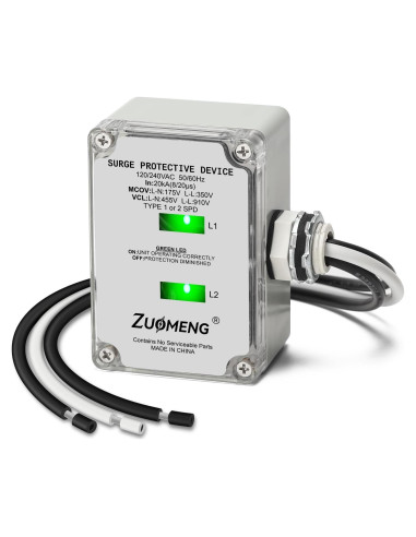 Protector de Sobretensión HVAC Zuomeng 120/240VAC 20kA