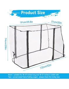 Cubierta de Lluvia Universal SYWAN para Carro de Bebé 110x74cm 2