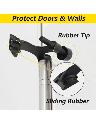 Paradas de Puerta con Pin de Bisagra Home Master 12 Paquetes Negro Mate