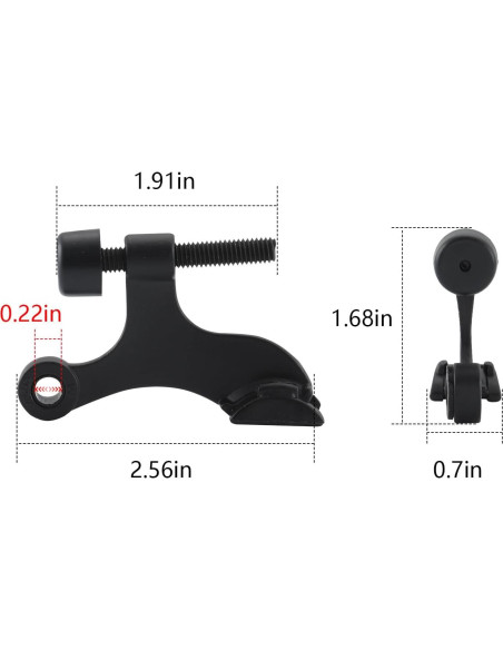 Paradas de Puerta con Pin de Bisagra Home Master 12 Paquetes Negro Mate