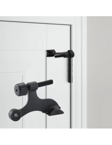 Paradas de Puerta con Pin de Bisagra Home Master 12 Paquetes Negro Mate