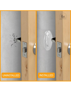 Topes de puerta ProStoppr 8 piezas autoadhesivos transparentes 2