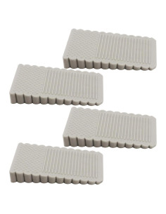 4 Topes de Puerta Mini YOLCAR en TPE Gris - Diseño Moderno