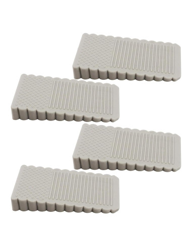 4 Topes de Puerta Mini YOLCAR en TPE Gris - Diseño Moderno