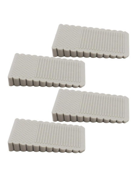 4 Topes de Puerta Mini YOLCAR en TPE Gris - Diseño Moderno