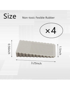 4 Topes de Puerta Mini YOLCAR en TPE Gris - Diseño Moderno 2