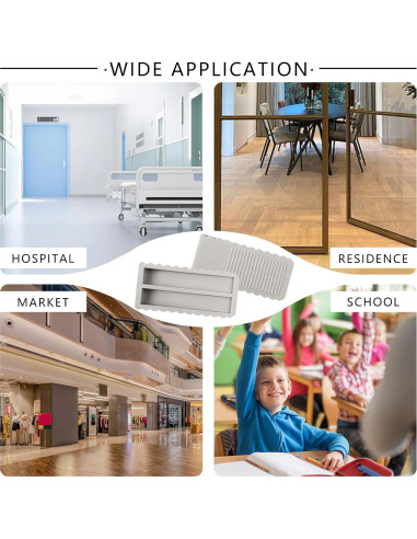 4 Topes de Puerta Mini YOLCAR en TPE Gris - Diseño Moderno