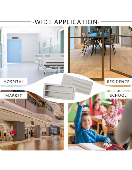 4 Topes de Puerta Mini YOLCAR en TPE Gris - Diseño Moderno