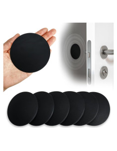 Protectores de Pared FAMLEAF 8PCS 8CM Goma Negra para Manijas