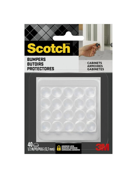 Almohadillas Bumper Adhesivas Transparentes 3M 40 PCS 1.27 cm