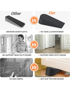 Topes de Puerta Grandes XGXN - Paquete de 2, Goma Antideslizante 2