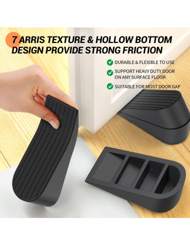 Topes de Puerta Grandes XGXN - Paquete de 2, Goma Antideslizante
