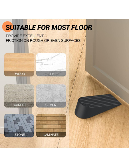 Topes de Puerta Grandes XGXN - Paquete de 2, Goma Antideslizante