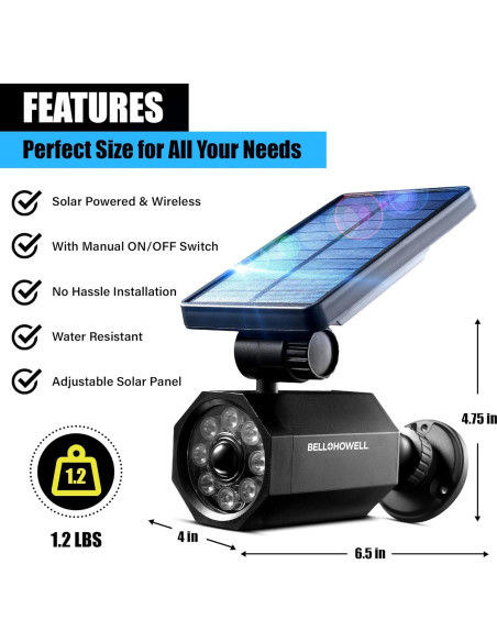 Luz Solar Bell+Howell Bionic Spotlight con Sensor de Movimiento