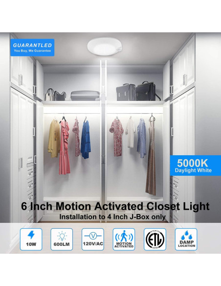 Luz de Techo LED con Sensor de Movimiento GUARANTLED 10W