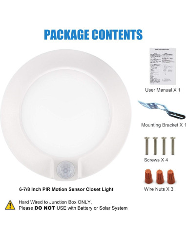 Luz de Techo LED con Sensor de Movimiento GUARANTLED 10W