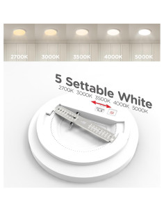 Luz de Techo LED con Sensor de Movimiento Leetdud 18W 1800Lm 2