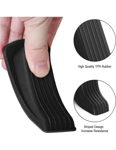 12 Tapones para Puertas Beieverluck de Goma Montaje en Suelo