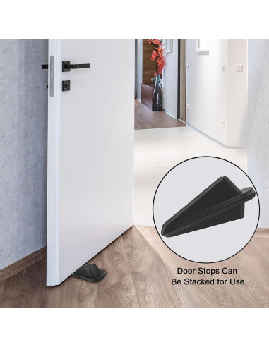 12 Tapones para Puertas Beieverluck de Goma Montaje en Suelo