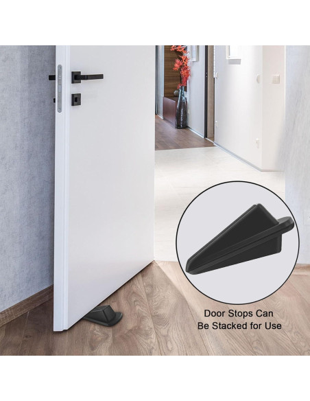 12 Tapones para Puertas Beieverluck de Goma Montaje en Suelo