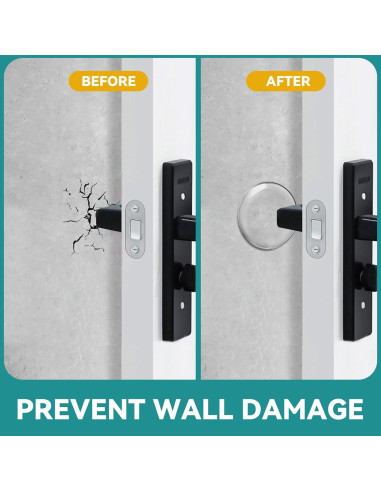 Topes de puerta Etybetopstar 6PCS 5.08 cm Silicona Transparente