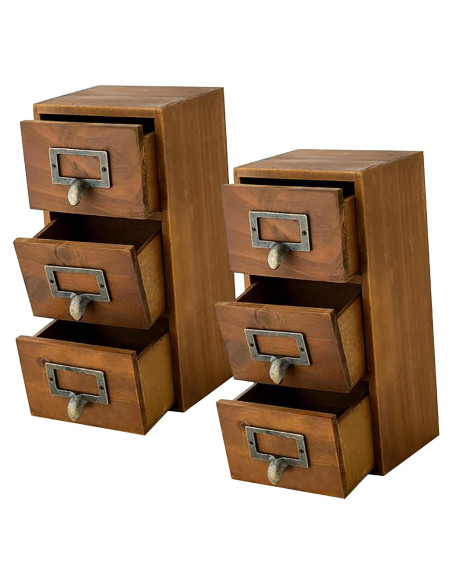 Mini Cajones de Escritorio Woodaholic - Organizador de 2 Cajones
